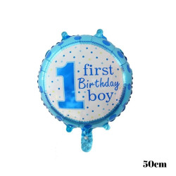 بالون عيد الميلاد الاول ولد 50سم بالون عيد الميلاد الاول ولد 50سم