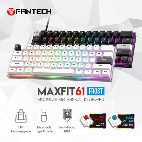 Fantech Gaming Keyboard – MK857(61) black blue sw
