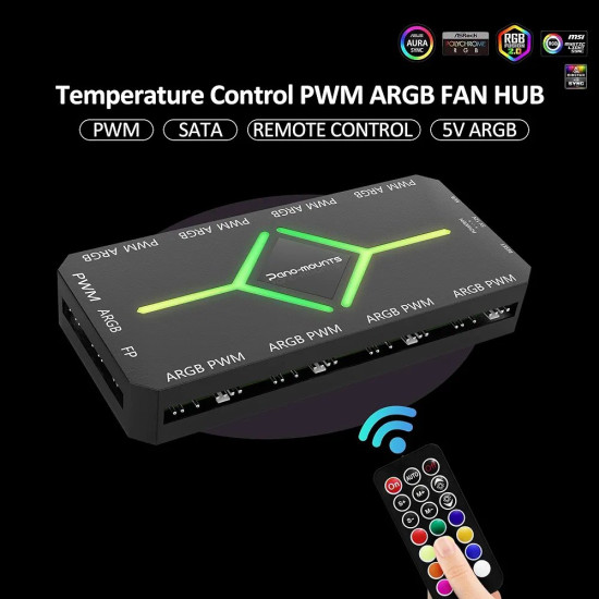 controller for case remote argb 8port- hub fan