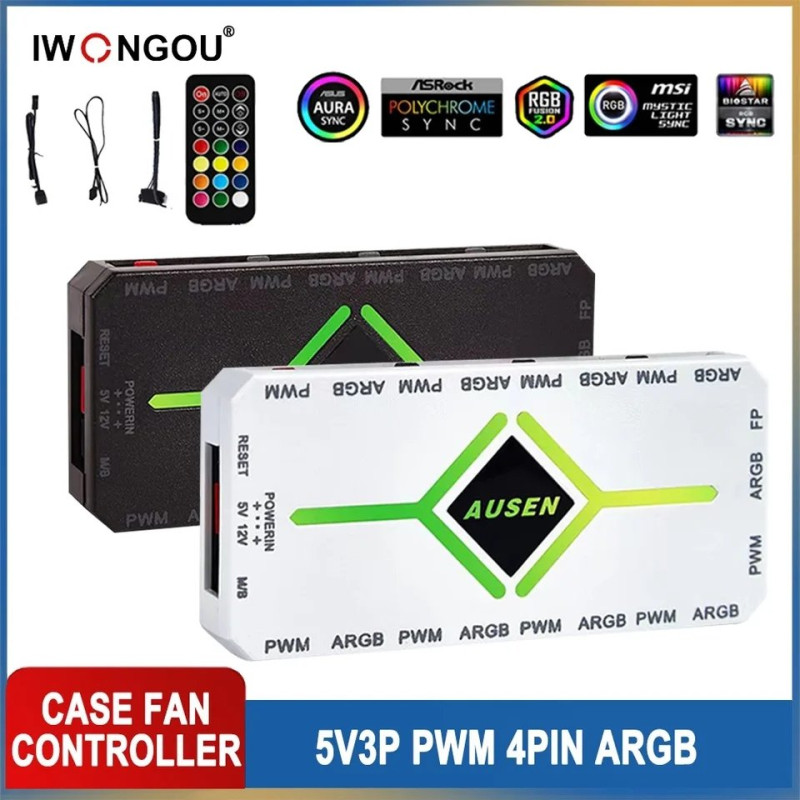 controller for case remote argb 8port- hub fan