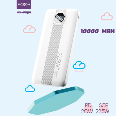 power Bank MOXOM 10000 mAh – PD 20W | SCP 22.5W – MX-PB94