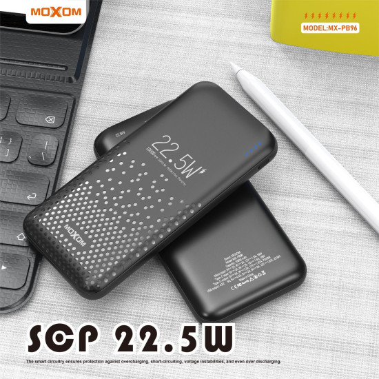 Power Bank MOXOM MX-PB96 PORTABLE 10000MAH PD20W + SCP22.5W