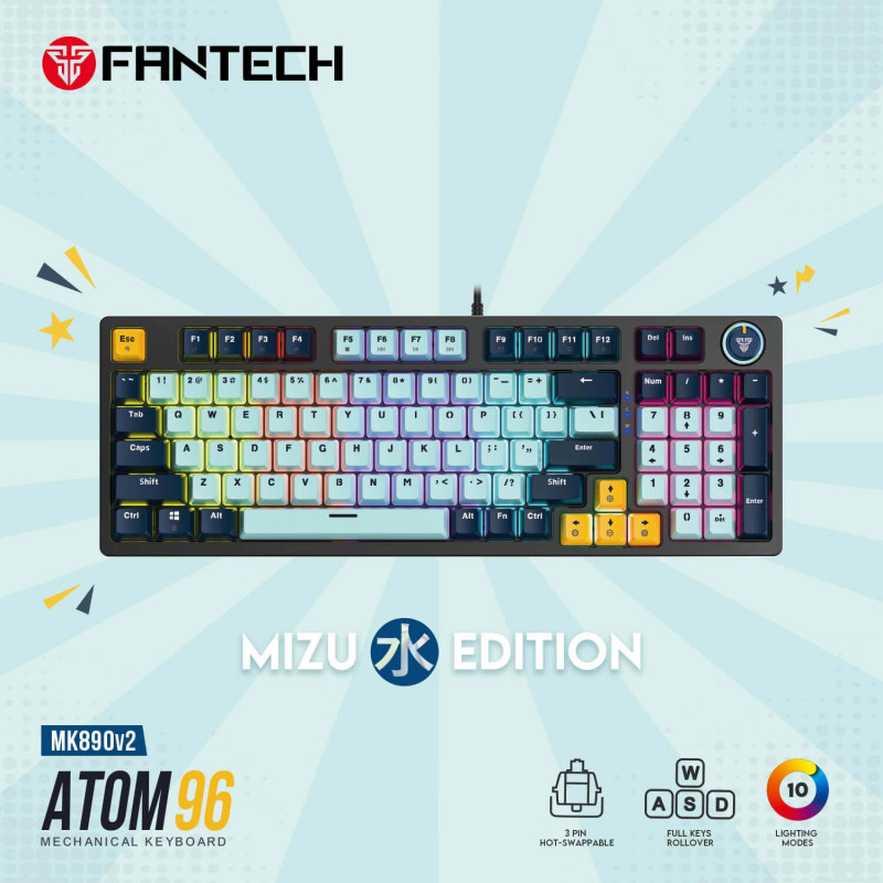 Fantech ATOM96 MK890v2 SKB Red SW