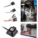 PC Power Button Reset ON Off Dual USB Audio Microphone Ports