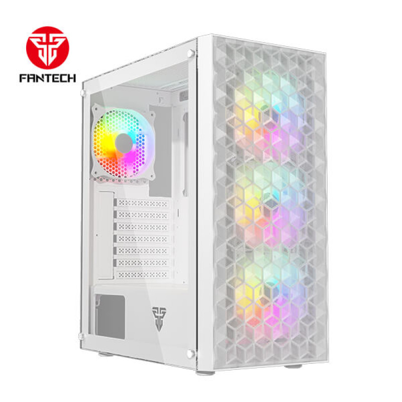 Case PC Fantech CG83 White - 4 Fan RGB