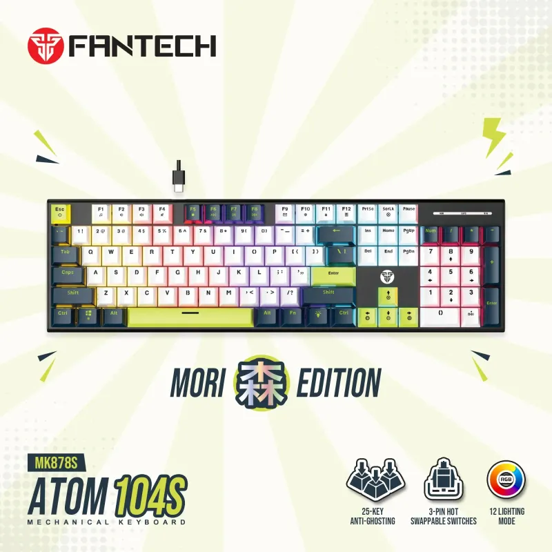 Fantech Atom104S mk878S Mori wh rd