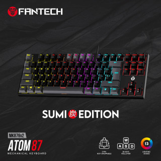 Fantech Keyboard mk876v2 ATOM87 RGB BK Blue SW