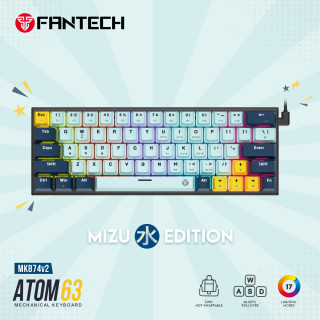 Fantech ATOM63 MK874v2 SKB Red SW