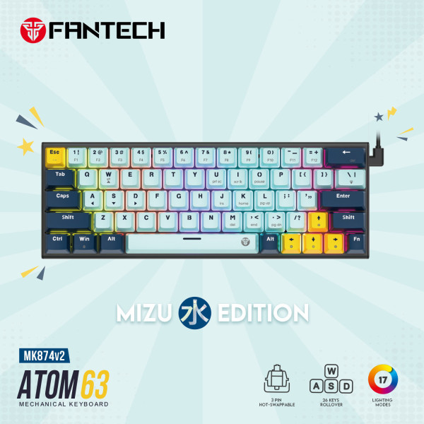 Fantech ATOM63 MK874v2 SKB Blue SW