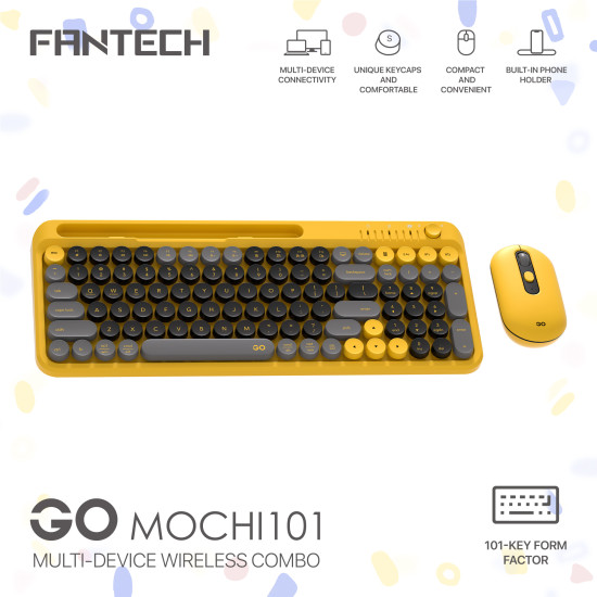 Fantech WK899 Go Mochi Wireless 2 in 1 Keyboard & Mouse Combo