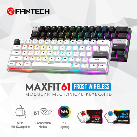 Fantech Gaming Keyboard – MK857 Frost Wireless black blue sw