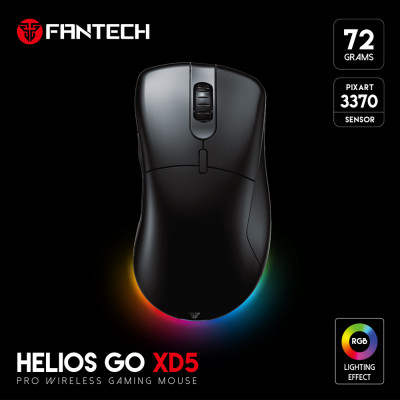 Fantech Pro Wireless Gaming Mouse – HELIOS GO XD5 Black
