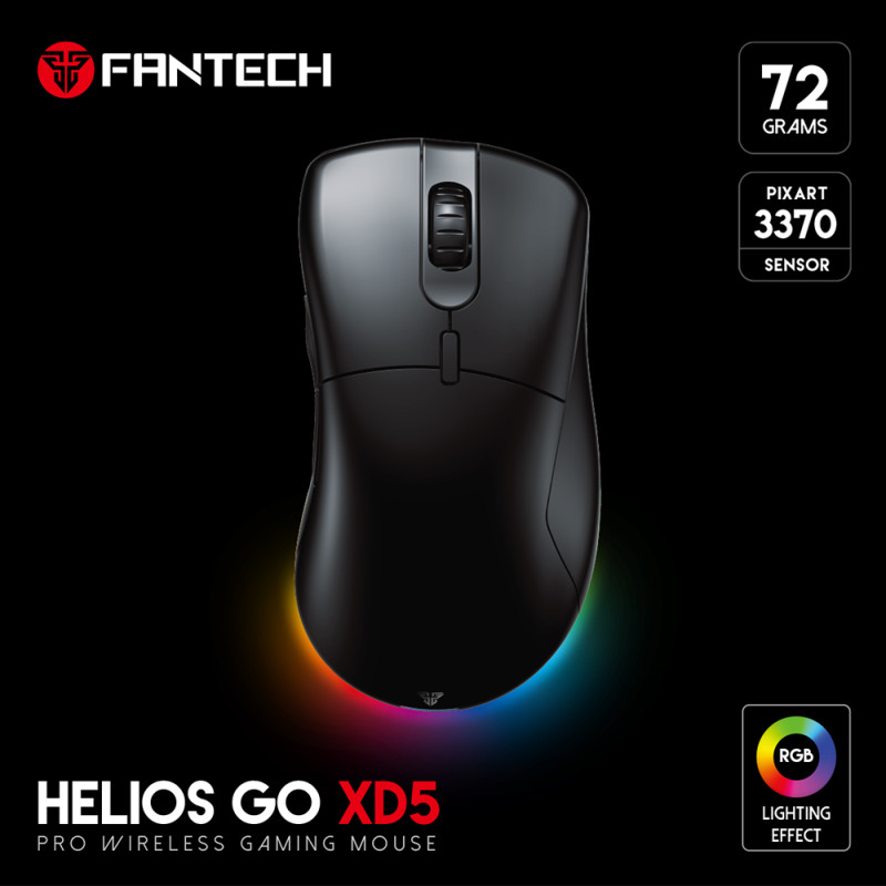 Fantech Pro Wireless Gaming Mouse – HELIOS GO XD5 Black