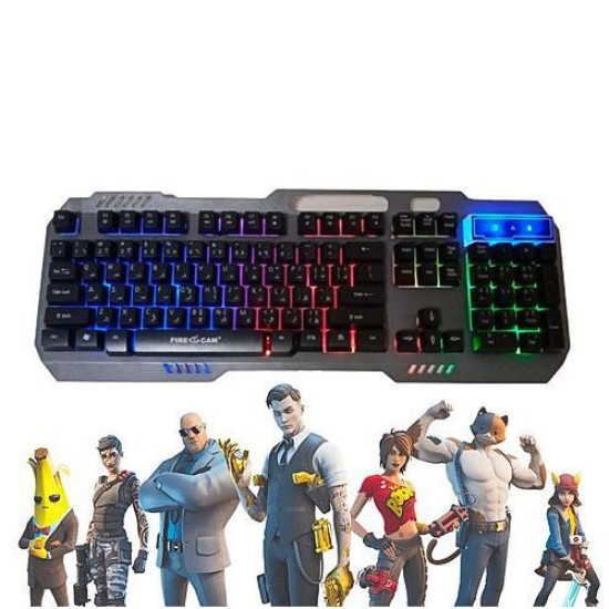 KEYBOARD GAMING FIRECAM GK20 Metal Backlight RGB Color