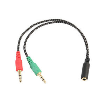 Aux 1 female to 2 aux male