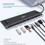 USB C hub to usb3 ADAPTER 11 IN 1 Station Docks