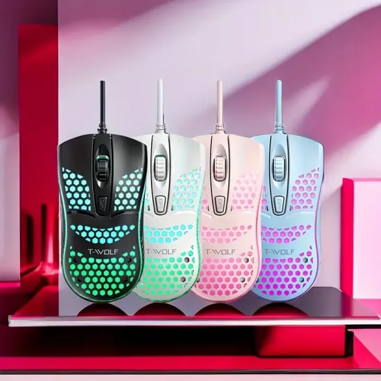 T-WOLF V15 Cool Honeycomb Light Up