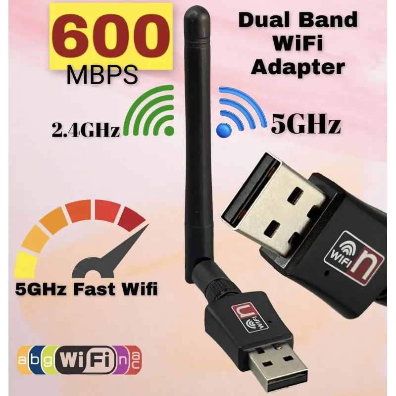 wifi usb 600mbps 2.4G - 5G with antena