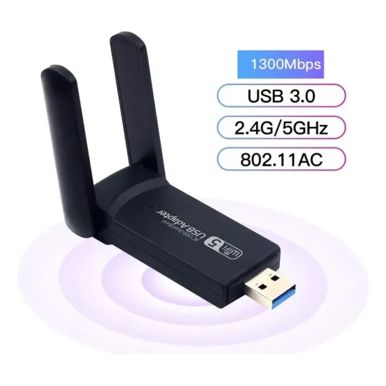 usb wifi wireless ac1300 dual anteena 2.4ghz and 5ghz