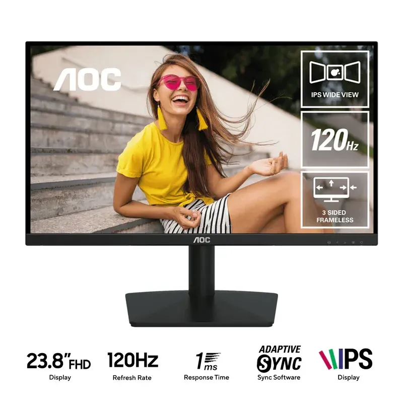 AOC 24B15H3 24″ IPS 120Hz Frameless Monitor