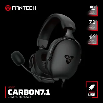 Fantech HG30 Carbon 7.1 Surround Sound Gaming Headset - Black