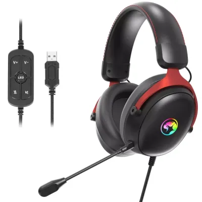 Marvo HG9076 tactic x 7.1 Headphone - Black