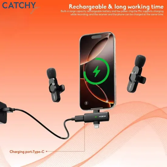 Moxom MX-AX78 Rhythm 2-in-1 Wireless Lavalier Microphone