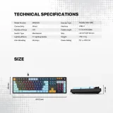 Fantech mk893s bk-nvbl - atom 107s blue sw