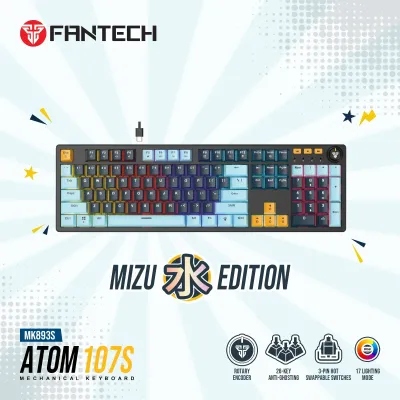 Fantech mk893s bk-nvbl - atom 107s blue sw