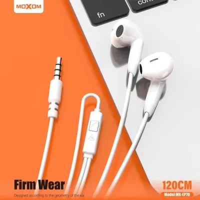 moxom stereo sound earphones aux output mx-ep70