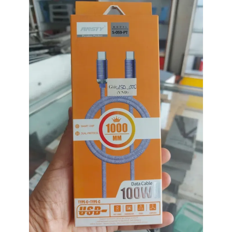 ansty cable usb to usb c s-059-i 1000mm 30w