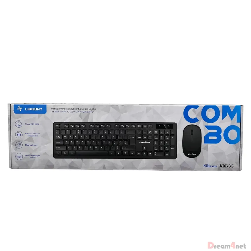 Combo Linmony Wireless Keyboard And Mouse KM-35