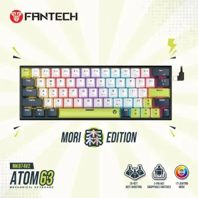 Fantech Atom63 mk874v2 Mori wh rd